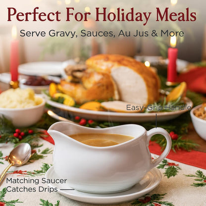 HIC Kitchen Roasting Fat Separator Gravy Strainer, Borosilicate Glass, 32-Ounces, For Stress-Free Holiday Meal Prep and Serving