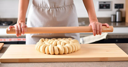 Long Rolling Pin， Baking Dough Roller for Pizza, Pie, Pasta, Bread, Pastry,Noodles(27.16×1.38inch/69×3.5cm)