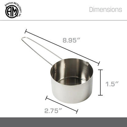American METALCRAFT, Inc. American Metalcraft MCL125 Stainless Steel Measuring Cup, 1 1/4-Cup