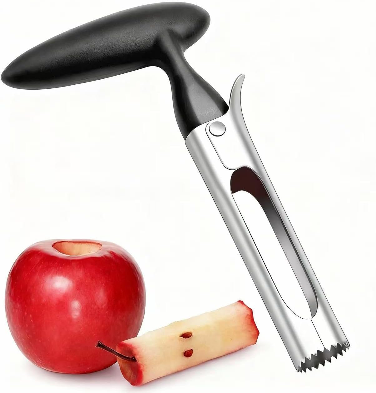 Apple Corer, Apple Corer Tool, Apple Core Removal is easy to use and clean, with sharp stainless steel serrations for quick core removal.