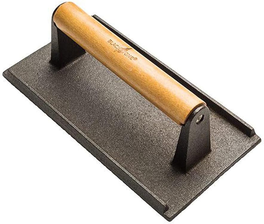 Plastic Batter Dispenser, Cast Iron Bacon Griddle Weight Press, 10 Inches Stainless Steel Omelet Egg Ring, Wood Wooden Crepe Spreader Spatula