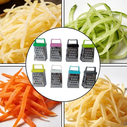 8 Pcs Mini Cheese Grater,Kitchen Small Gadget with 4-Side Stainless Steel Box Grate for Vegetables,Cheese,Potatoes,Chocolate