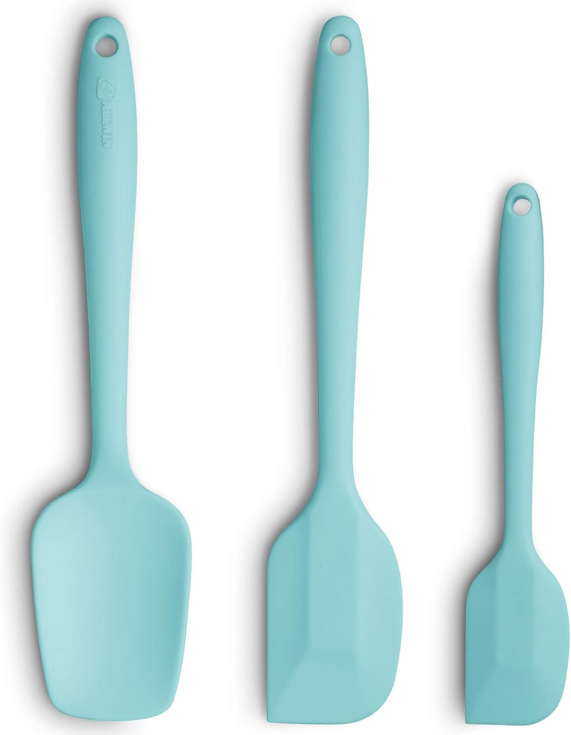 Silicone Spatulas Set Turners Tongs Cooking Utensils Set High Heat Resistant Kitchen Scraper Spatulas for Cooking Mixing Baking BPA Free Dishwasher Safe, Black
