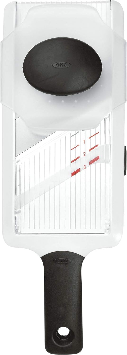 OXO Good Grips Hand-Held Mandoline Slicer & Good Grips Soft-Handled Garlic Press, Black, One Size
