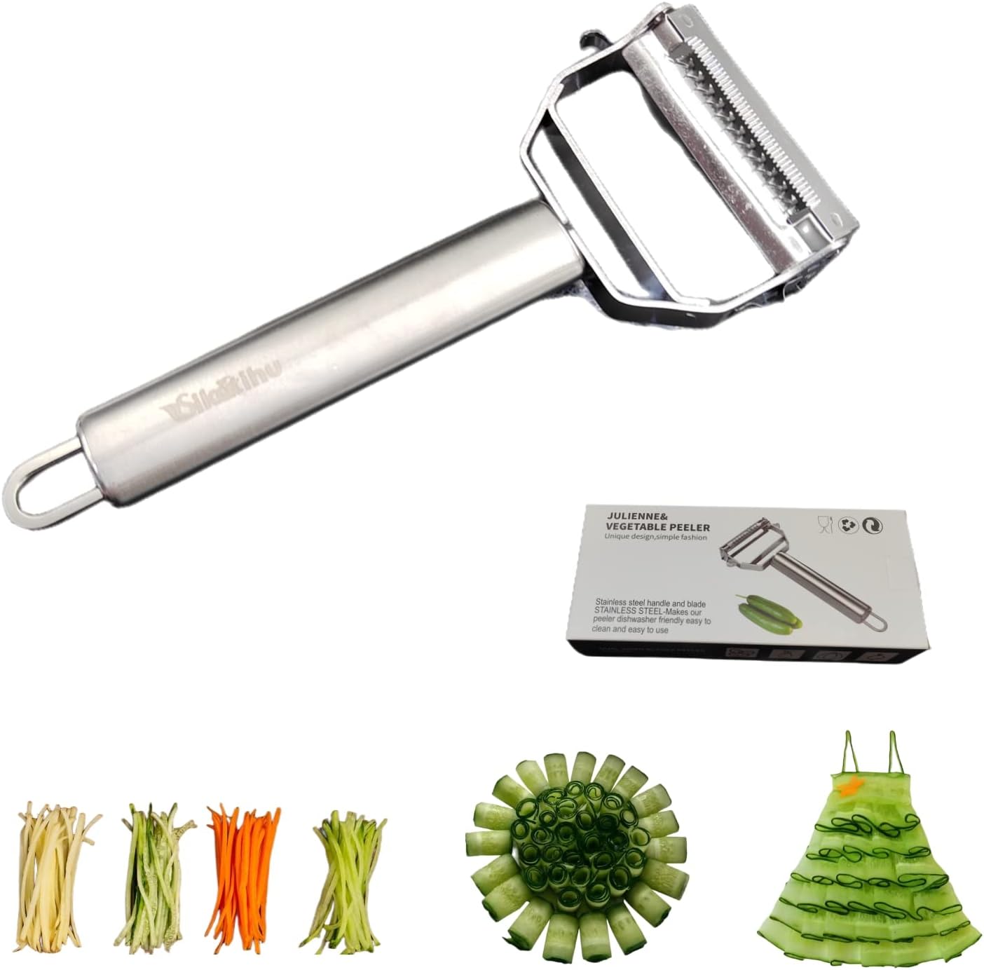 Vegetable Peeler, Julienne Peeler, Double-Sided Blade Fruit Peeler, Vegetable and Fruit Slicer, Potato Peelers, Y-Shaped Stainless Steel Peeler