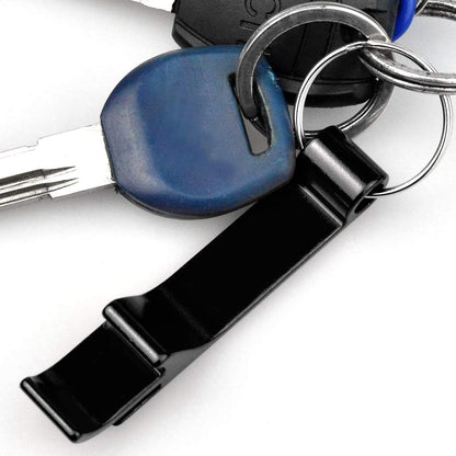 cnomg 16 pcs 8 Colored Metal Bottle Opener, Split Key Ring Chain Keychain Bulk Aluminum Pocket Claw Bar Soda Beverage Beer Bottle Opener