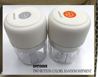 Electric Garlic Chopper , Cordless USB Chargeable Mini Food Processors 250ML (White)