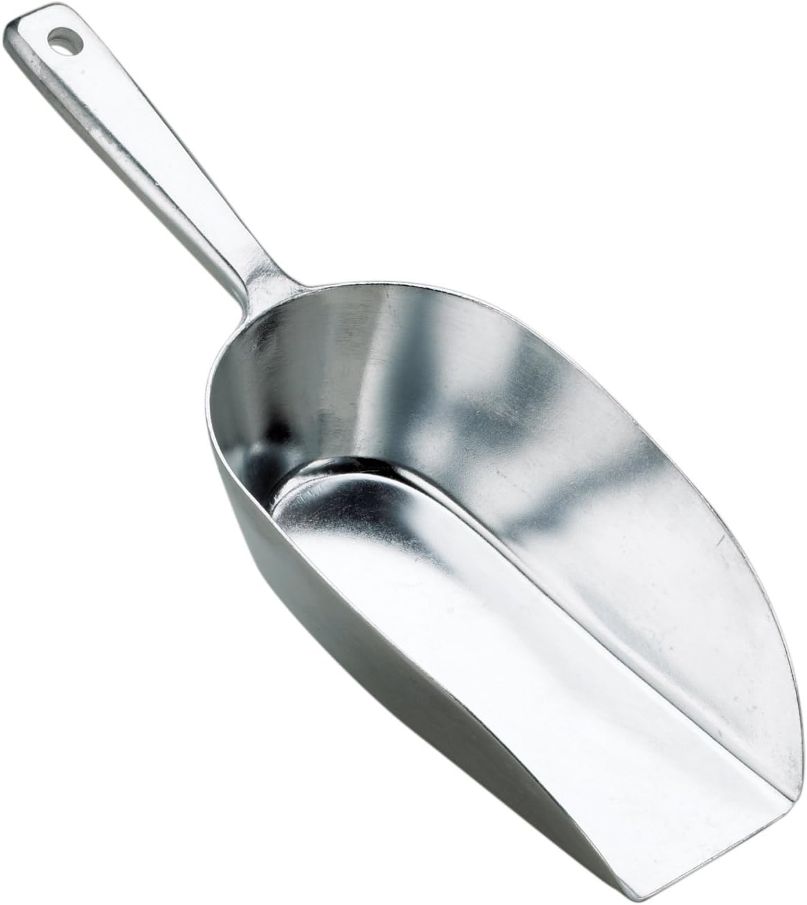 HIC Kitchen Flat Bottom Food Utility Scoop, 7.5-Inch, 185-Millimeter, Set of 2, Commercial-Grade Anodized Cast Aluminum