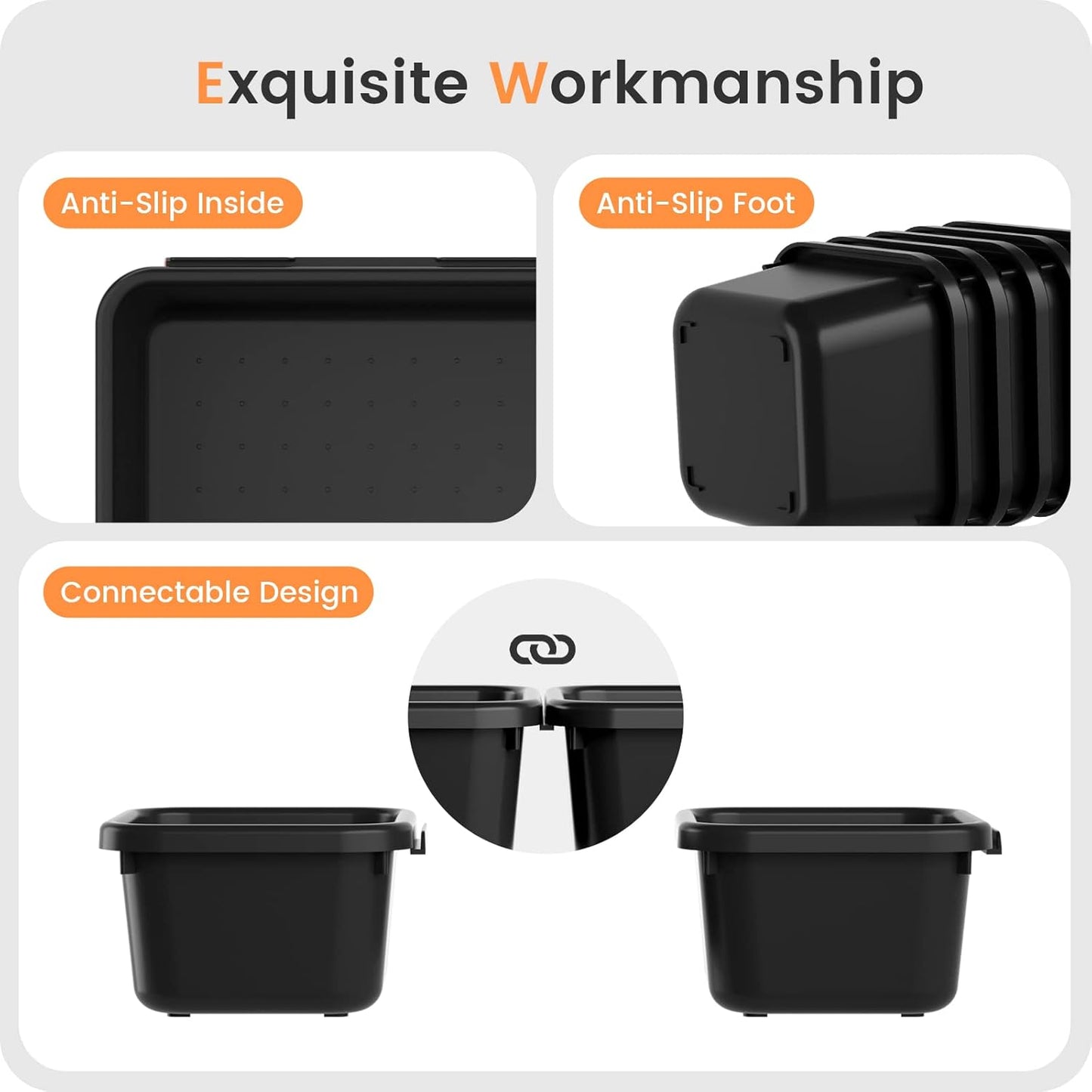 A-LuGei 【Military Grade】 Drawer Organizer, 【𝟱𝗦𝗶𝘇𝗲】 Makeup organizer, 【Holds 177 Items】 Bathroom Organizers and Storage, Organization and Storage, Desk Drawer Organizer for Vanity (Clear)