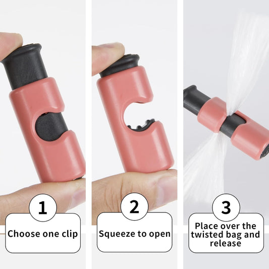 Squeeze and Lock Bread Bag Clips Chip Clips (10pcs Colored)