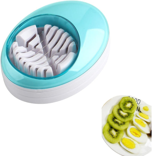 Egg Slicer for Hard Boiled Eggs,Easy to Cut Egg into Slices, Wedge and Dices, Sturdy ABS Body with Stainless Steel Wires,Non-slip Feet,Dishwasher Safe, BPA Free (Purple)