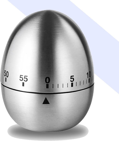 Quirky Creature Mechanical Kitchen Timer, Cute 60-Minute Manual Wind Up Countdown Clock, Unique Matte Blue Visual Timer for Kids, Creative Study Tool & Office Desk Gift (Blue)