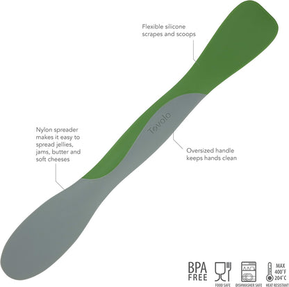 Tovolo Tool for Kitchen Meal Prep to Scoop Spread Slice and Scrape,White/Gray