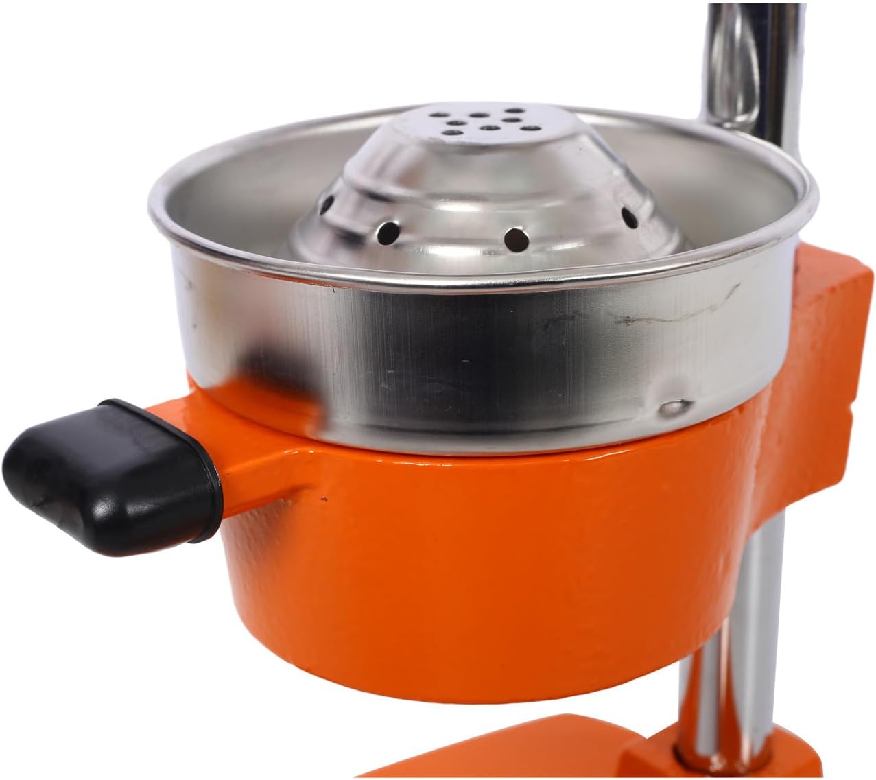 Extra-Large Commercial Grade Cast Iron Citrus Juicer, Heavy Duty Manual Hand Press Countertop Squeezer for Fresh Orange, Grapefruit & Citrus Juice (Orange)
