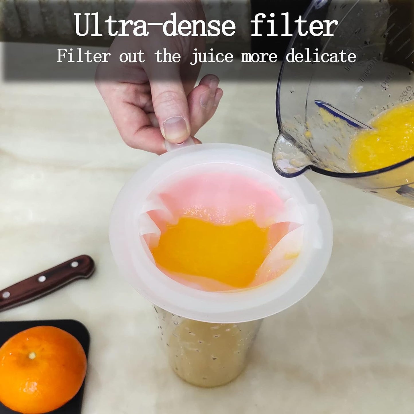 4 Pieces 200 Mesh Strainer Kitchen Food Filter，Ultra-Fine Nylon Mesh Sieve，Plastic fine mesh Colander for Filtering Soy Milk, Coffee, Milk, Yogurt, Juice