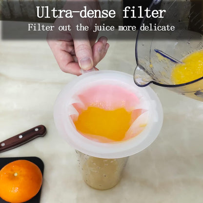 4 Pieces 200 Mesh Strainer Kitchen Food Filter，Ultra-Fine Nylon Mesh Sieve，Plastic fine mesh Colander for Filtering Soy Milk, Coffee, Milk, Yogurt, Juice