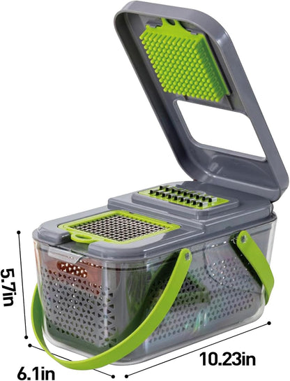 APSARAS USA Pro 15 in1 Vegetable Chopper, Food Chopper with Container, Veggie Cutter & Spiralizer for Onion Salad, Slicer&Spiralizer(Home Essential Gadget&Kitchen) 1.5L