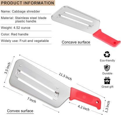 Cabbage Shredder for Coleslaw Sauerkraut cabbage slicer Cutter Chopper kitchen Knife Cabbage Peeler Lettuce Shredder lettuce Knife Cabbages Graters for Kitchen Fruit Vegetable Slicer Mandoline Slicers