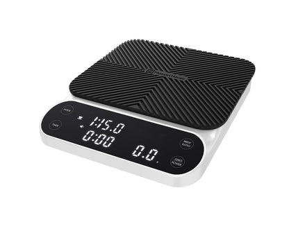 Maestri House S3 Coffee Scale with Timer, 3kg/0.1g Rechargeable Digital Scale, 3 Brew Modes, Adjustable Ratios & Flow Rate Display, Barista-Grade for Pour-Over, Espresso, French Press – Black
