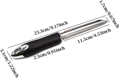 Honbay 1PCS Stainless Steel Jalapeno Chili Pepper Zucchini Cucumber Vegetable Eggplant Potato Apple Corer for Kitchen