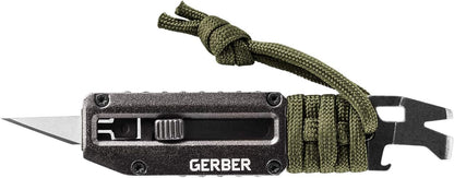 Gerber Gear Prybrid Utility Knife with Pocket Clip, Box Cutter Retractable Blade, Heavy Duty Utility Razor with Pry Bar, Bottle Opener, and Wire Stripper, Multi tool Pocket Knife, Blue with Clip