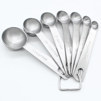Luomorgo 4 Pc Set Measuring Spoons - Stainless Steel, 1/64, 1/32, 1/16, 1/8 tsp for Dry & Liquid Ingredients