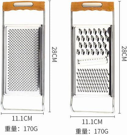 2 Pack Cheese Grater Handheld,Stainless Steel Zester Set of 2, Kitchen Flat Handheld Grater For Potato, Vegetable Chocolate, Spices,Carrot, Butter,Parmesan Cheese（Coarse Grater&Fine Grater）