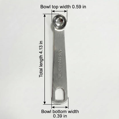 4 PCS 1/8 Teaspoon Measuring Spoon,Stainless Steel Mini Single Scoop,0.63mL Kitchen Tool for Home Cooks and Baking Kits