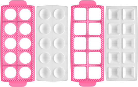 Ravioli Maker 2 Set Large Ravioli Cutter Ravioli Press Set Round Ravioli Mold and Cutter Square Ravioli Mold Ravioli Stamp for Kitchen Home Ravioli