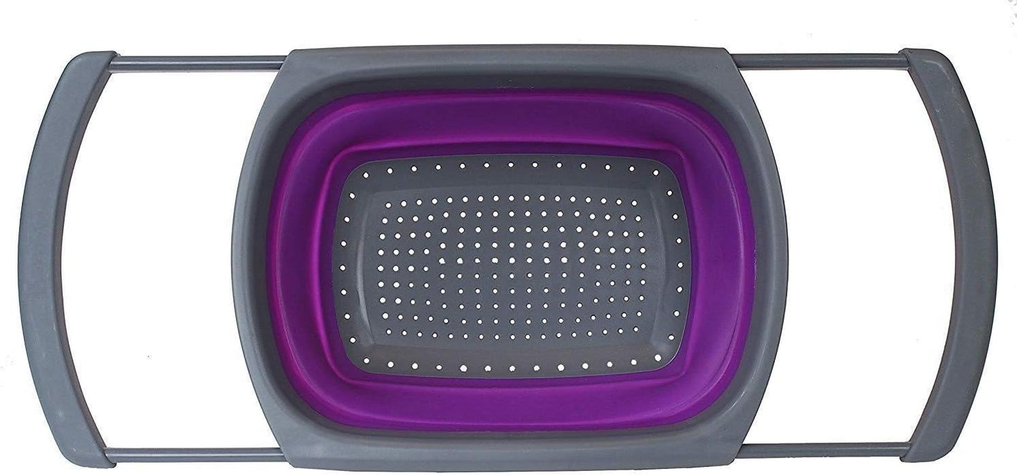 Purple Collapsible Silicone Kitchen Colander/Strainer
