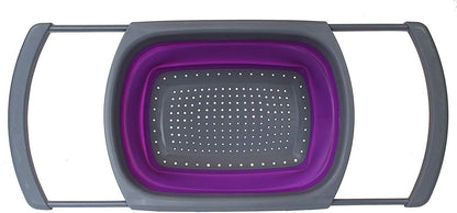 Purple Collapsible Silicone Kitchen Colander/Strainer