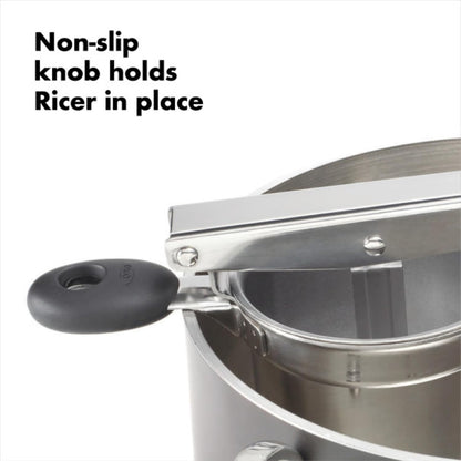 OXO Good Grips Stainless Steel Potato Ricer and OXO Good Grips Large Salad Spinner - 6.22 Qt., White