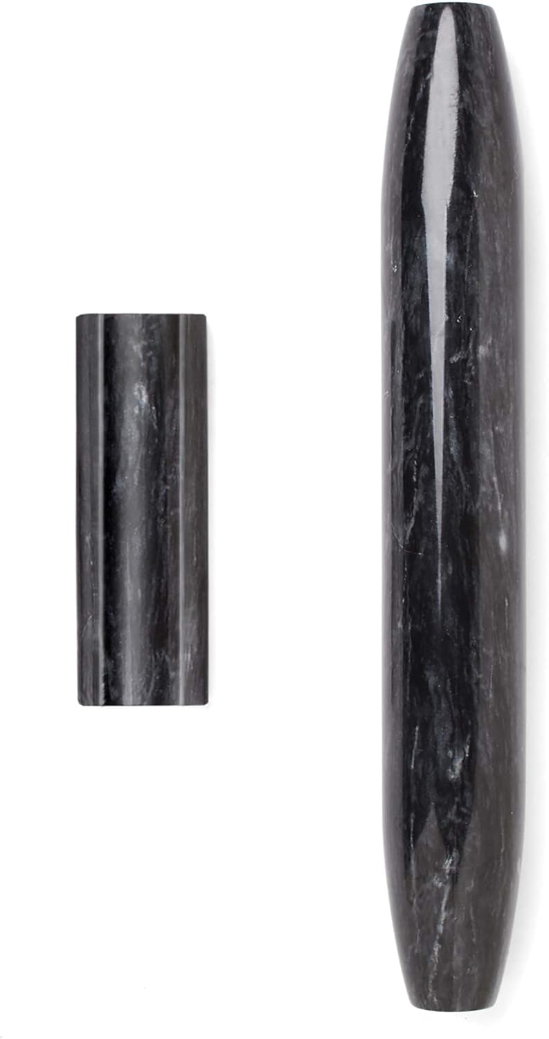 Fox Run French Marble Rolling Pin with Base, White, 3 x 12 x 3 inches