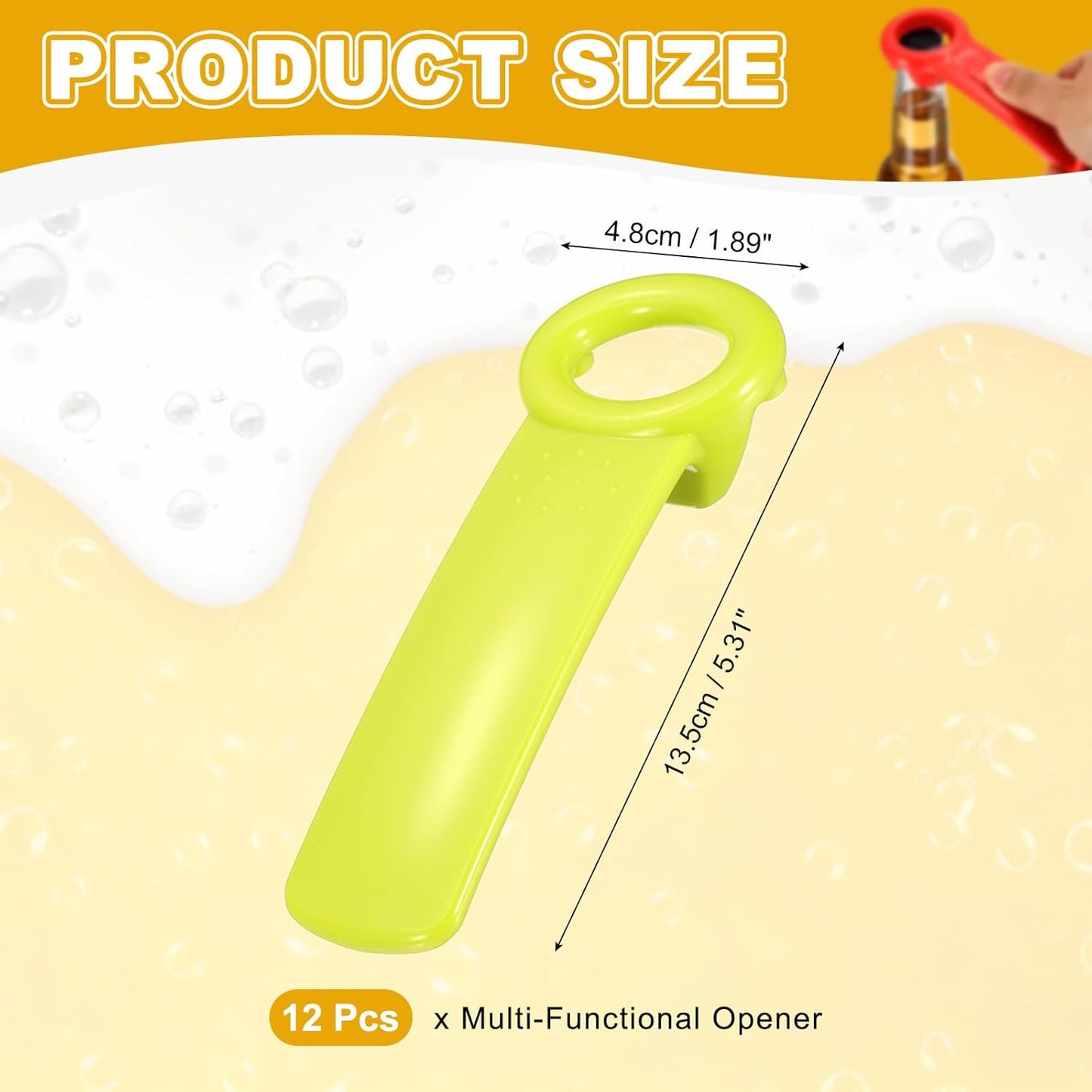 uxcell 2 Pcs Jar Key Lid Opener, Plastic Jar Lid Opener Easy Grip Multifunctional Durable Can Open Tool for Elderly Seniors Women Weak Hands Easy-use by Anyone, Orange/Sky Blue