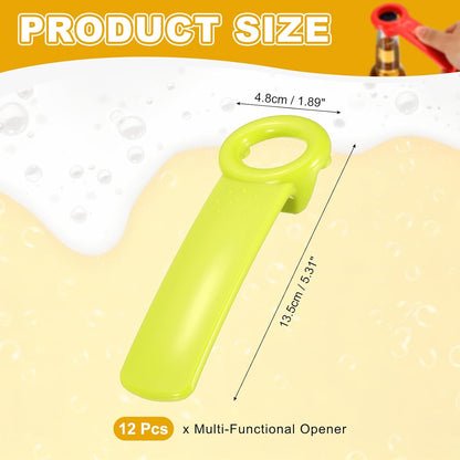 uxcell 2 Pcs Jar Key Lid Opener, Plastic Jar Lid Opener Easy Grip Multifunctional Durable Can Open Tool for Elderly Seniors Women Weak Hands Easy-use by Anyone, Orange/Sky Blue