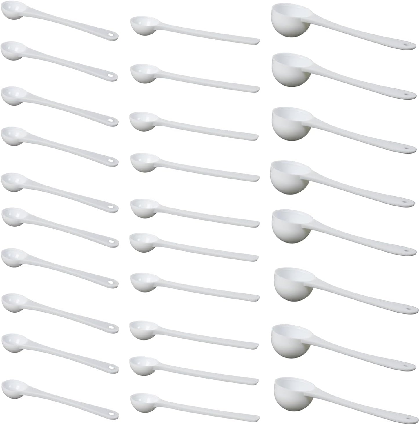 60 Pcs (1ml/2ml/5ml) Plastic Teaspoon Measuring Spoons Bulk, Teaspoon Measuring Spoons Set for Accurate Tea, Yeast, Coffee and Sugar Measurement in Baking and Cooking