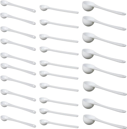 60 Pcs (1ml/2ml/5ml) Plastic Teaspoon Measuring Spoons Bulk, Teaspoon Measuring Spoons Set for Accurate Tea, Yeast, Coffee and Sugar Measurement in Baking and Cooking