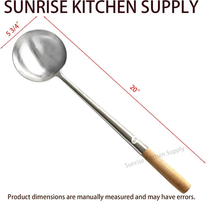 Sunrise Kitchen Supply Commercial Grade Wok Ladle 18" (#2)