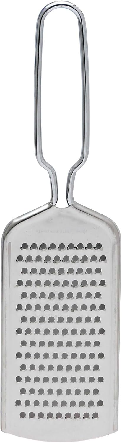HIC Kitchen Professional Grater Zester, Stainless Steel, Non-Slip Base and Handle, 4 Multi-Grating Surfaces