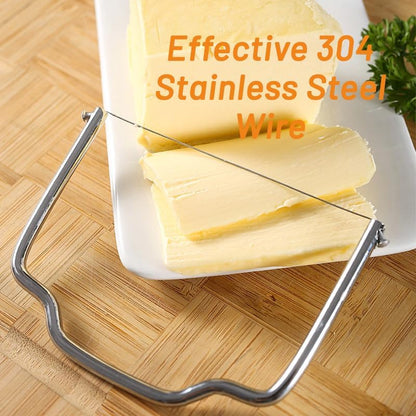 2 Pack Cheese Slicer - Effective Stainless Steel Cheese Slicer for Block Cheese Butter Avocado (2 Pack)