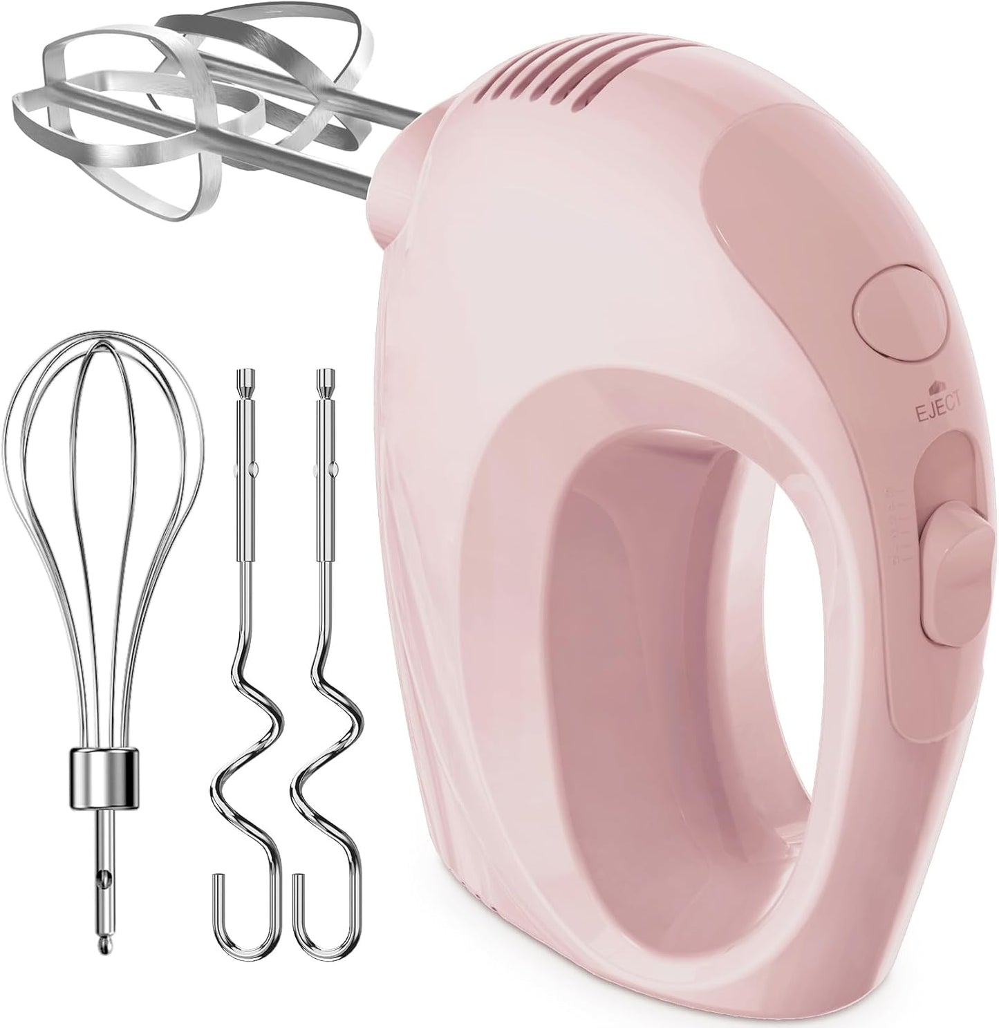 Hand Mixer, 5-Speed Electric Whisk with Turbo Boost Includes 5 Stainless Steel Attachments - Great Stand Mixer Alternative for Baking Cakes, Bread & More