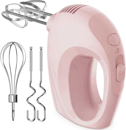 Hand Mixer, 5-Speed Electric Whisk with Turbo Boost Includes 5 Stainless Steel Attachments - Great Stand Mixer Alternative for Baking Cakes, Bread & More