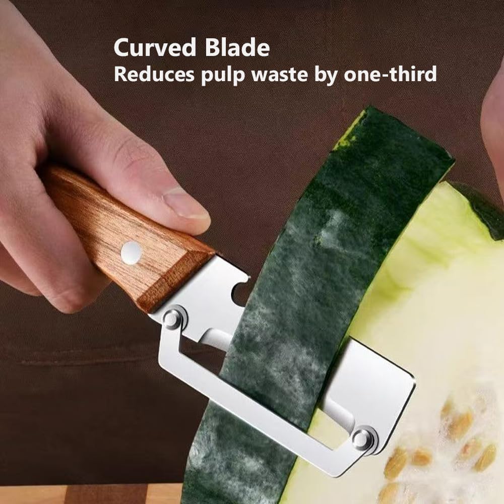 Premium Vegetable Peeler with Wooden Handle and Bottle Opener, Multifunctional Vegetable Peeler for Kitchen,Designed for Peeling Various Fruits and Vegetables(1pcs)