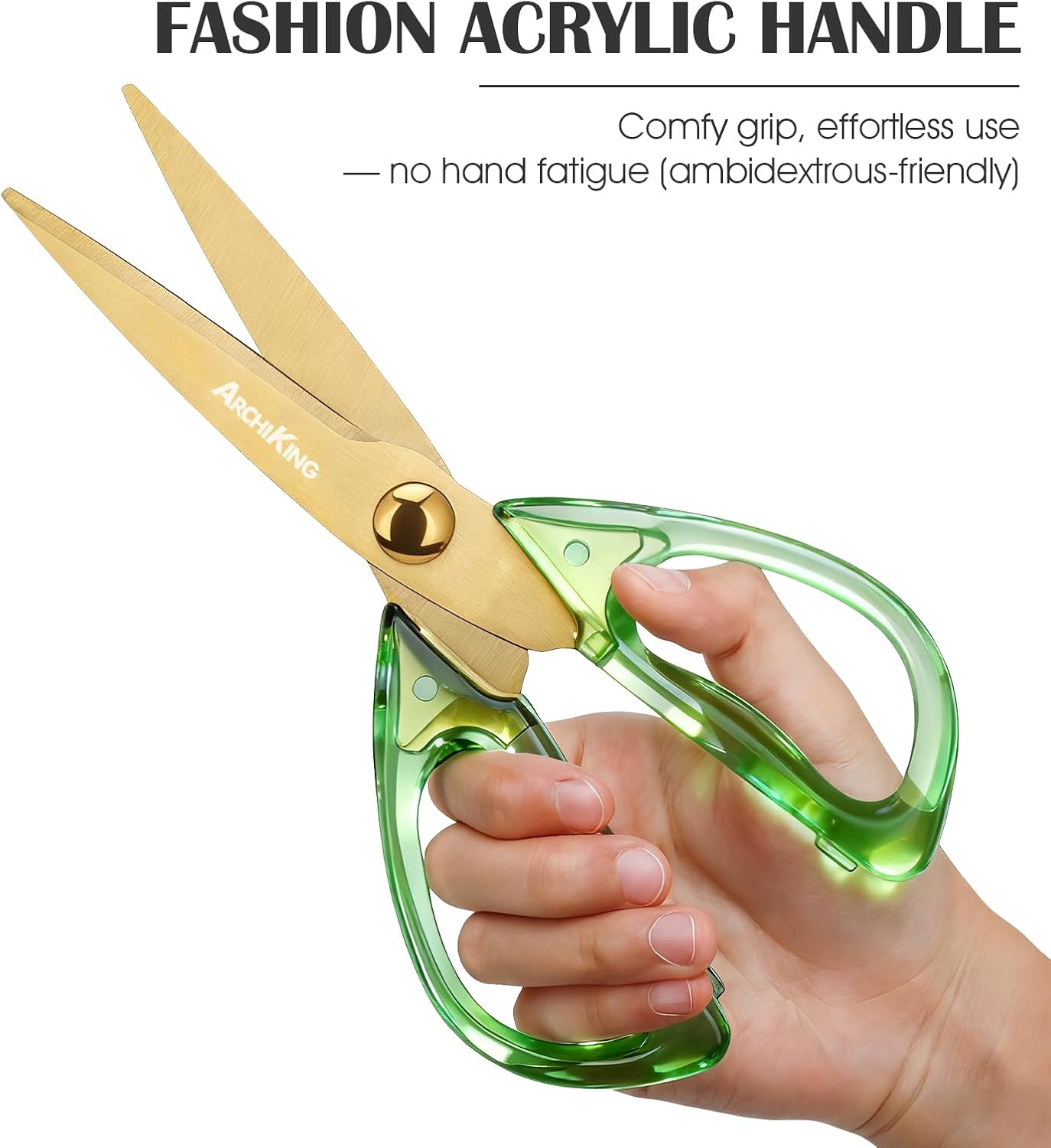 Heavy Duty Kitchen Scissors, Titanium Coated All Purpose Shears - Extra Sharp Detachable Blades for Poultry, Chicken Bones, Meat, Vegetables, Herbs | Micro Serrated & Ergonomic Handle