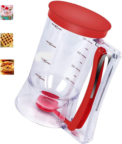 Batter Dispenser with Squeeze Handle For Cupcake, Waffle, Pastry, Pancake, Cookie, Cake, Batter Cream Separator Cup Measuring Baking Tool