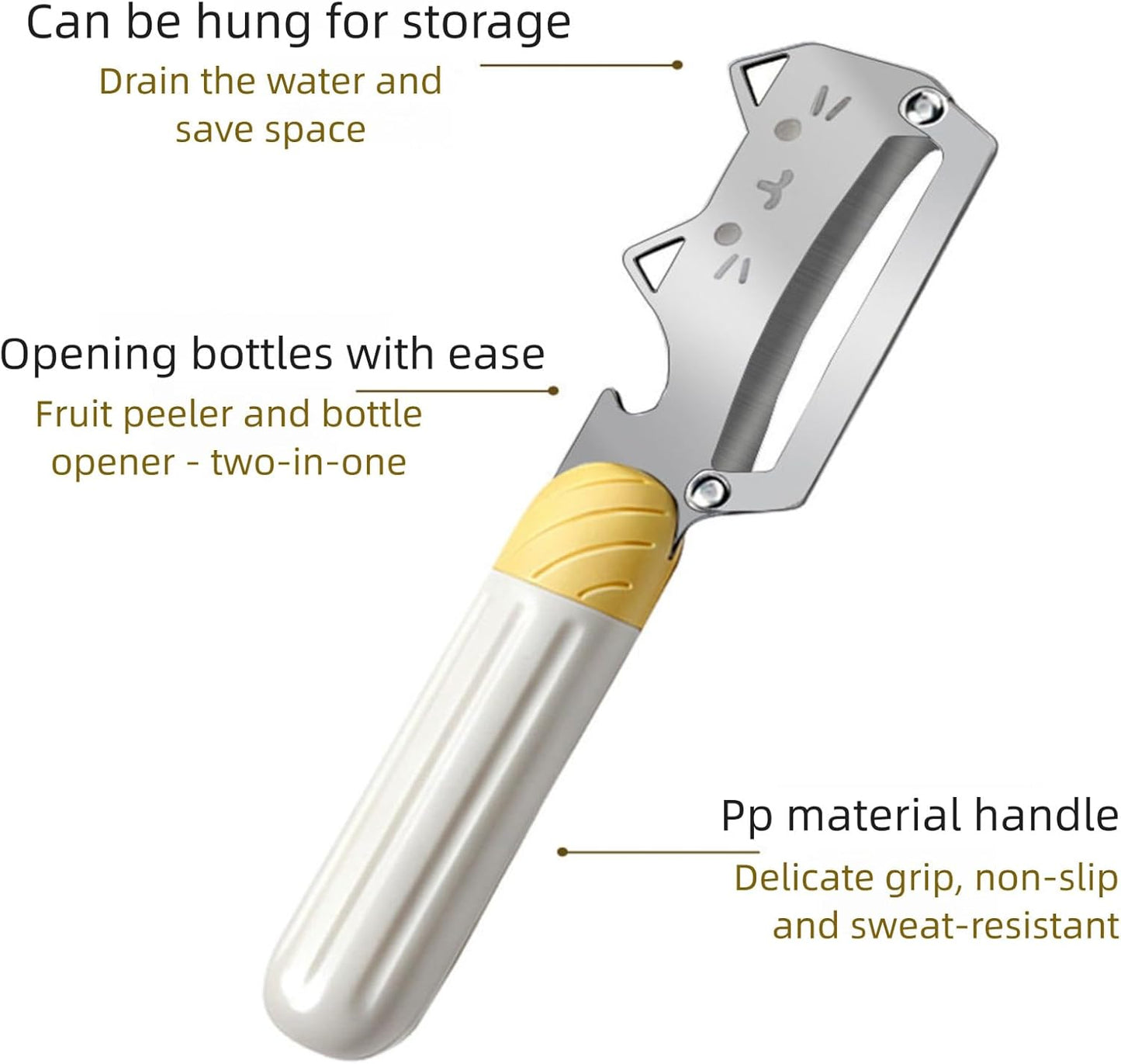 Vegetable Peeler Sharp Stainless Steel Blades for Veggie Potato Sugarcane Pumpkin Papaya Peeling Tool