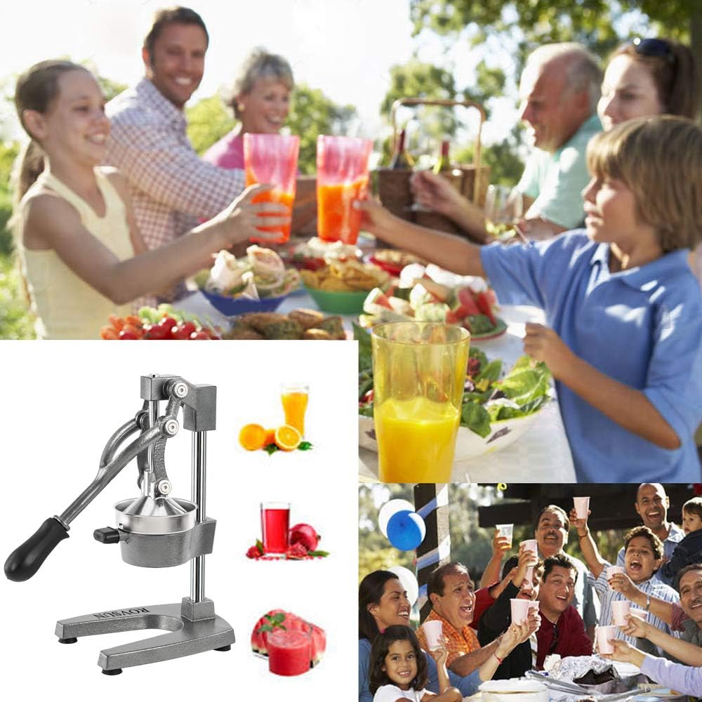 ROVSUN Commercial Grade Citrus Juicer Hand Press Manual Fruit Juicer Juice Squeezer Citrus Orange Lemon Pomegranate (White)
