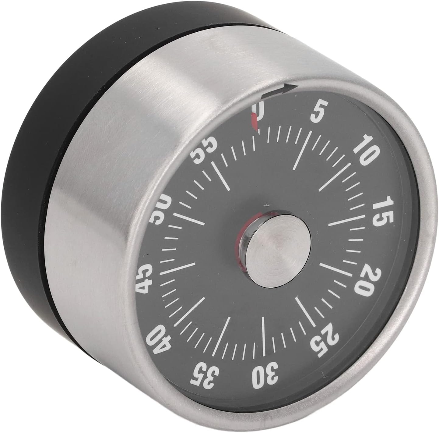 Minute Timer, Easy To Use High Accuracy Stainless Steel 70db Alert Magnet Design Magnetic Timer for Cooking(black)