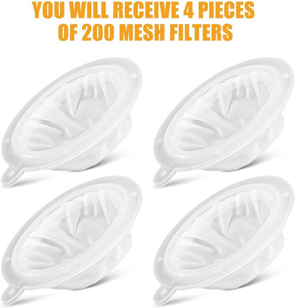 Mesh Filter - 200 Mesh Strainer 75 Micron Strainer for 5 Inch Filter Funnel Fine Filter for Cooking Oil Milk Juice Wine Cheese Whey Grease Coffee 1 Piece