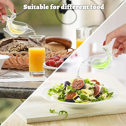 2Pcs Manual Lemon Juicer, Acrylic Manual Lemon Slice Squeezer, Portable Transparent Fruit Juicer, Elegance Bird Shape, Hand Juicer for Orange Lime Pomegranate